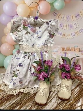 Ruffles And Lace Centerpiece For Baby Shower, Little Girls Birthday